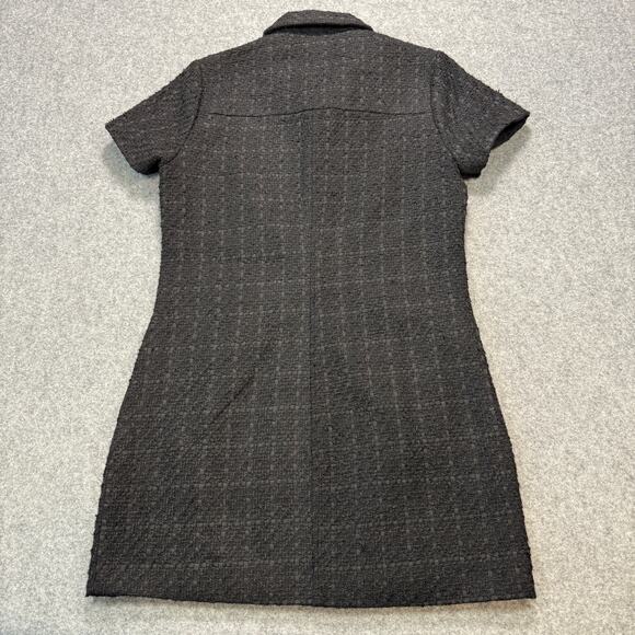 Women's Steve Madden Tweed Black Quarter Zip Short Sleeve Dress Size S NEW - Picture 10 of 10